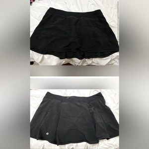 Black Lululemon pace rival skirt size 12